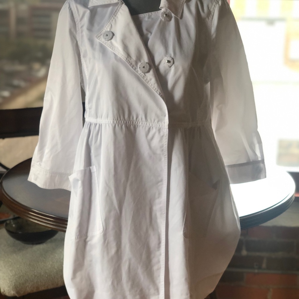 White Raincoat Jackets by Cino